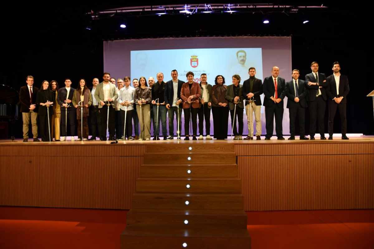 Foto de familia en los Premios ‘Ángel Lancho’ de Quintanar del Rey.