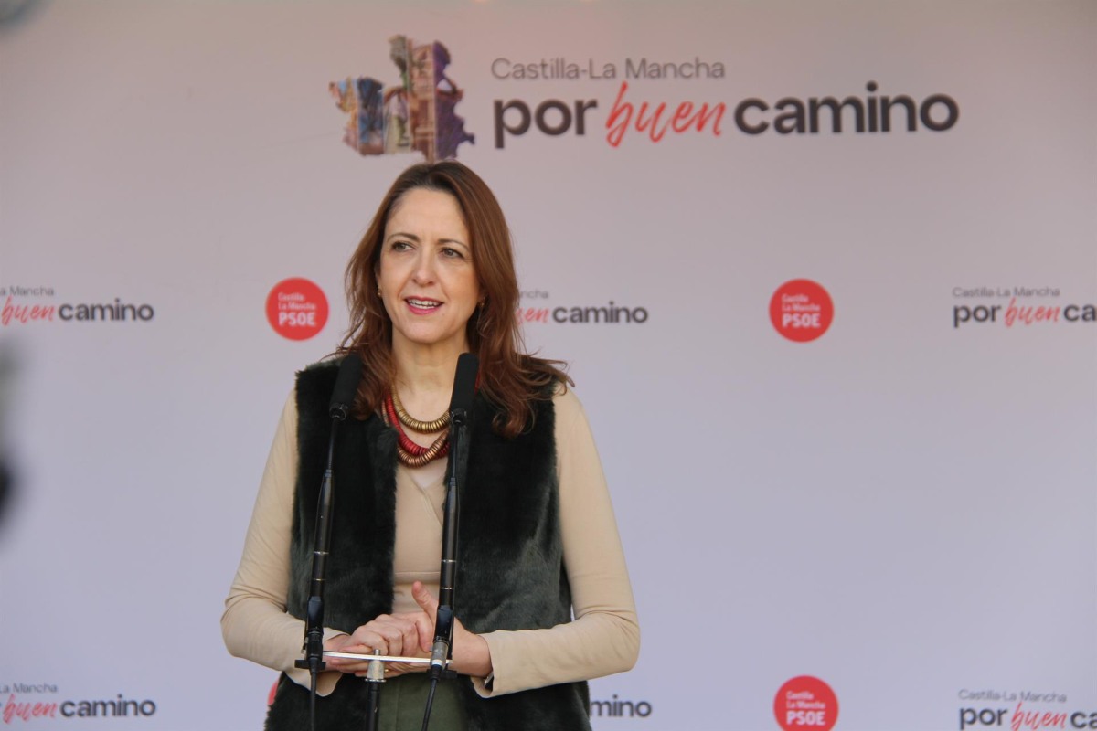 Cristina Maestre, interviniendo en el Comité Regional del PSOE de Castilla-La Mancha.