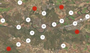 Vista del nuevo mapa del amianto de Toledo.