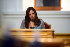 Noelia de la Cruz, interviniendo en el debate sobre el estado de la ciudad. Foto: Rebeca Arango.