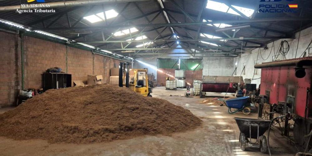 Fábrica clandestina de tabaco. Foto: Policía Nacional