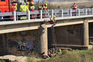 Alcaudete de la Jara acogió una simulación de emergencia. por inundaciones.