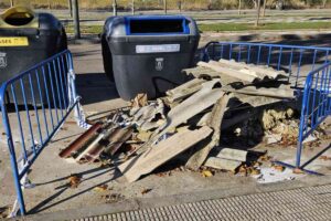 Restos de amianto en Talavera. Foto: PSOE