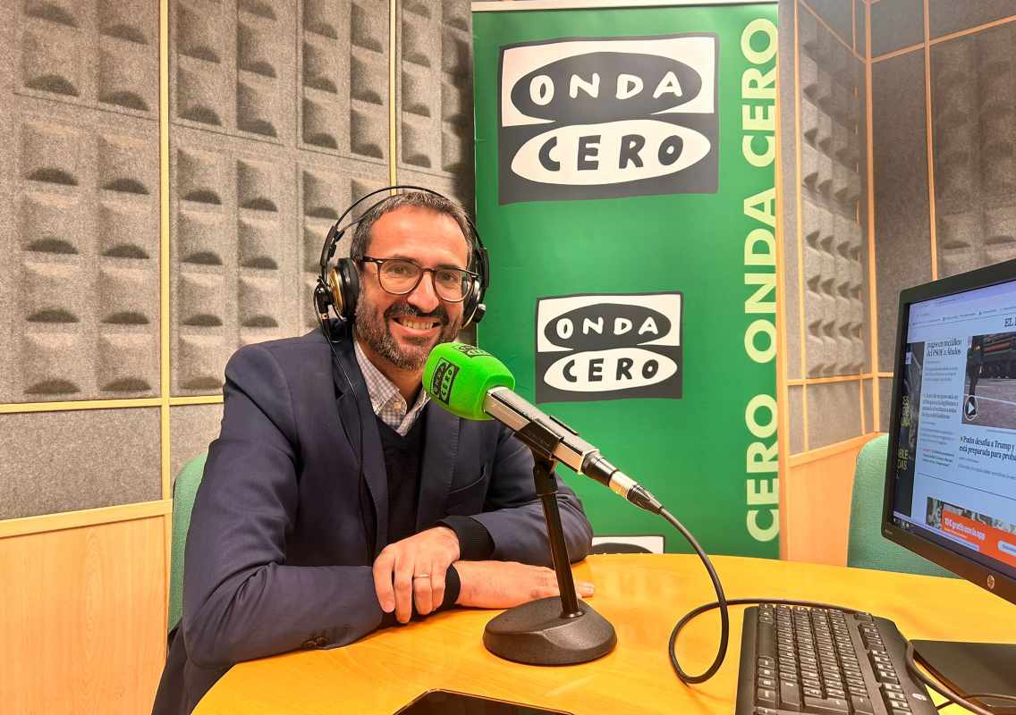 Sergio Gutiérrez, durante la entrevista de hoy jueves.