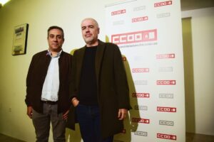 Unai Sordo y Javier Ortega han asistido a una jornada sindical en Toledo.
