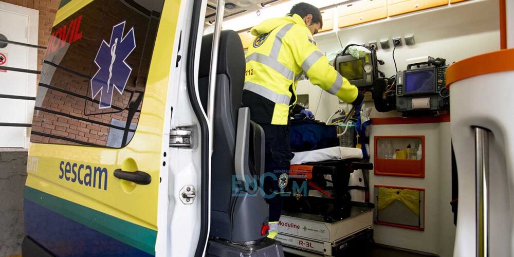 Ambulancias, UVI móvil del Sescam. Foto: Rebeca Arango.