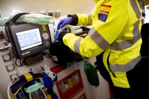 Ambulancias, UVI móvil del Sescam. Foto: Rebeca Arango.