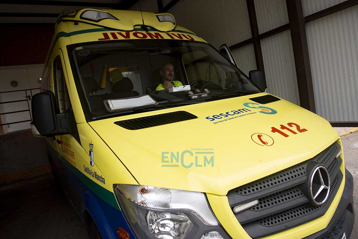 Ambulancias, UVI móvil del Sescam. Foto: Rebeca Arango.