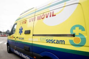 Ambulancias, UVI móvil del Sescam. Foto: Rebeca Arango.