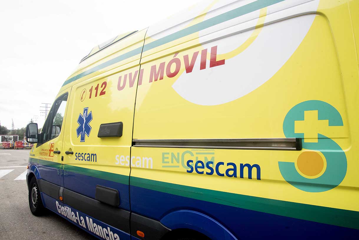 Ambulancias, UVI móvil del Sescam. Foto: Rebeca Arango.