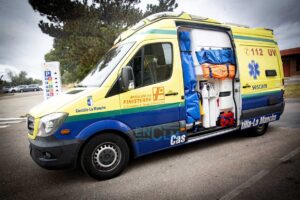 Ambulancias, UVI móvil del Sescam. Foto: Rebeca Arango.