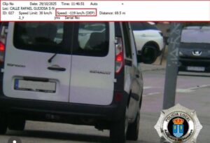 Exceso velocidad Azuqueca Foto: @policialocalazuqueca