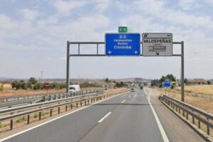 Imagen de la autovía A-4 a su paso por Valdepeñas