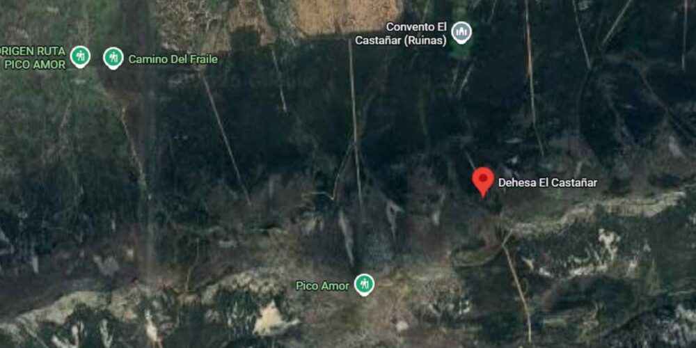 La avioneta se ha estrellado en la Dehesa del Castañar.