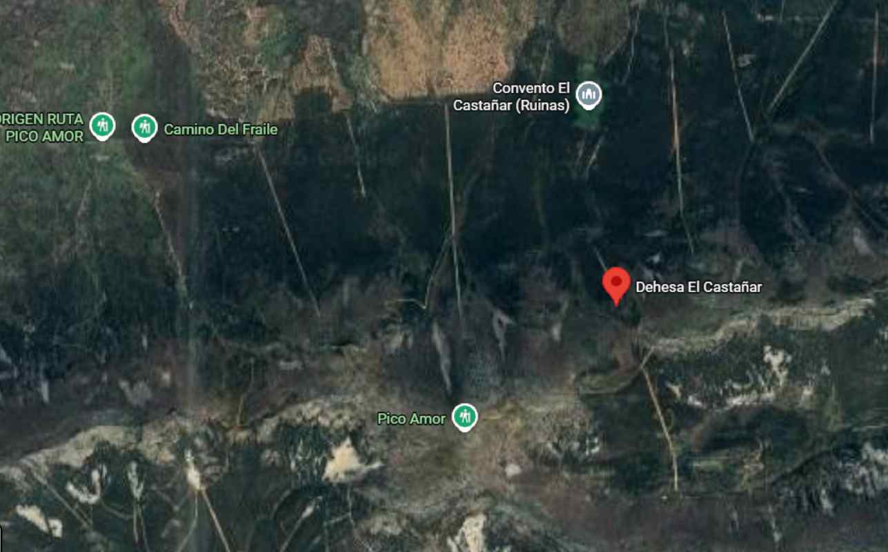 La avioneta se ha estrellado en la Dehesa del Castañar.