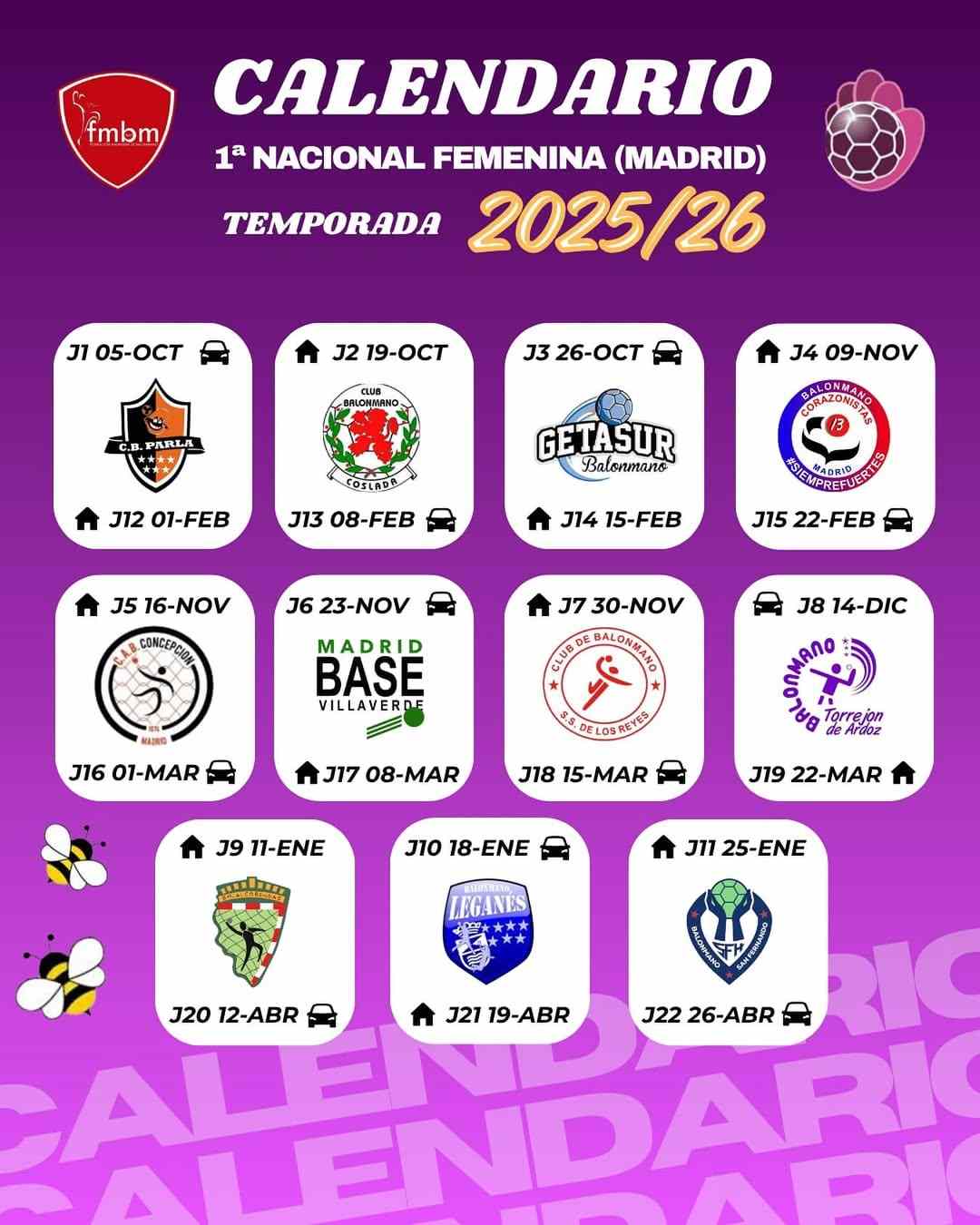 Calendario Bm Guadalajara Foto: @ bmguadasf