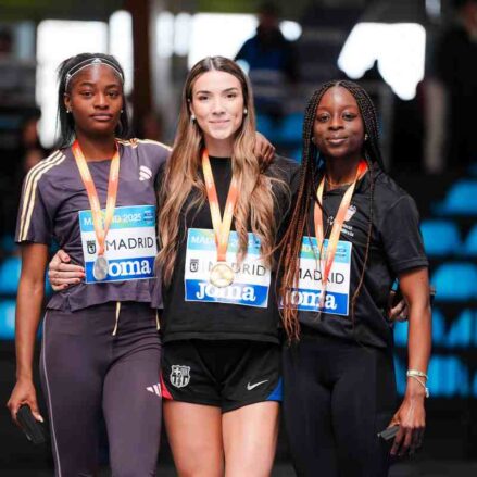 La guadalajareña Carmen Rosales daba la sorpresa y se convertía en campeona de España de salto de longitud. Foto: RFEA.