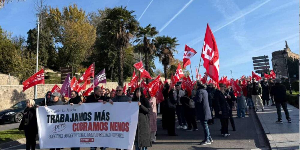 Movilización de CCOO en Toledo por la subida salarial