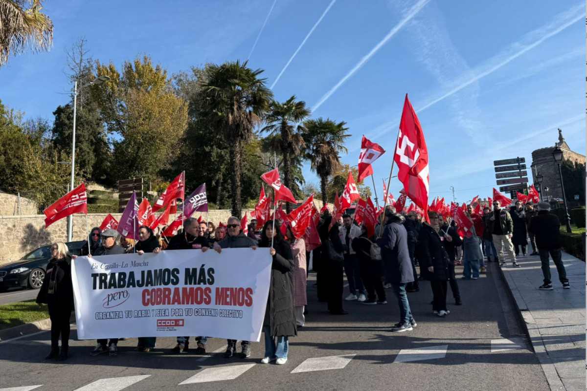 Movilización de CCOO en Toledo por la subida salarial