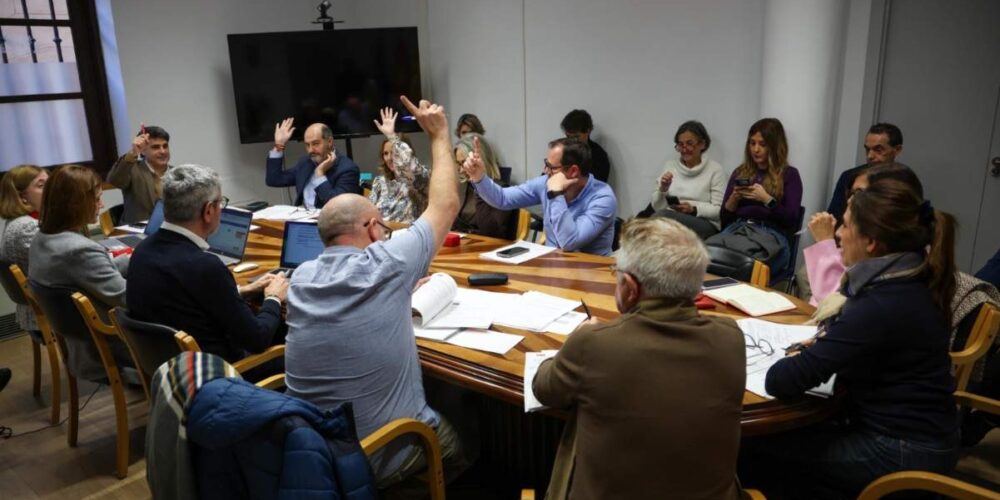 Imagen de la comisión de presupuestos de Toledo celebrada este 15 de diciembre.