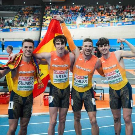 Manuel Guijarro se proclamó brillante subcampeón de Europa en la prueba de relevos 4x400. Foto: RFEA.