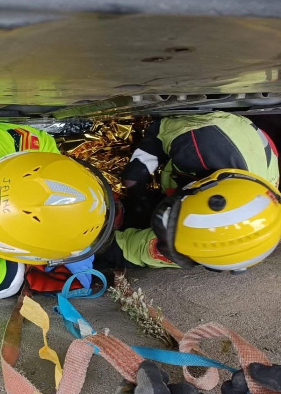 La víctima fue llevada al hospital. Foto: Cpeis Toledo.