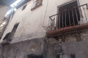 Vivienda donde se ha producido el incendio en el casco de Toledo. Foto: Rebeca Arango.