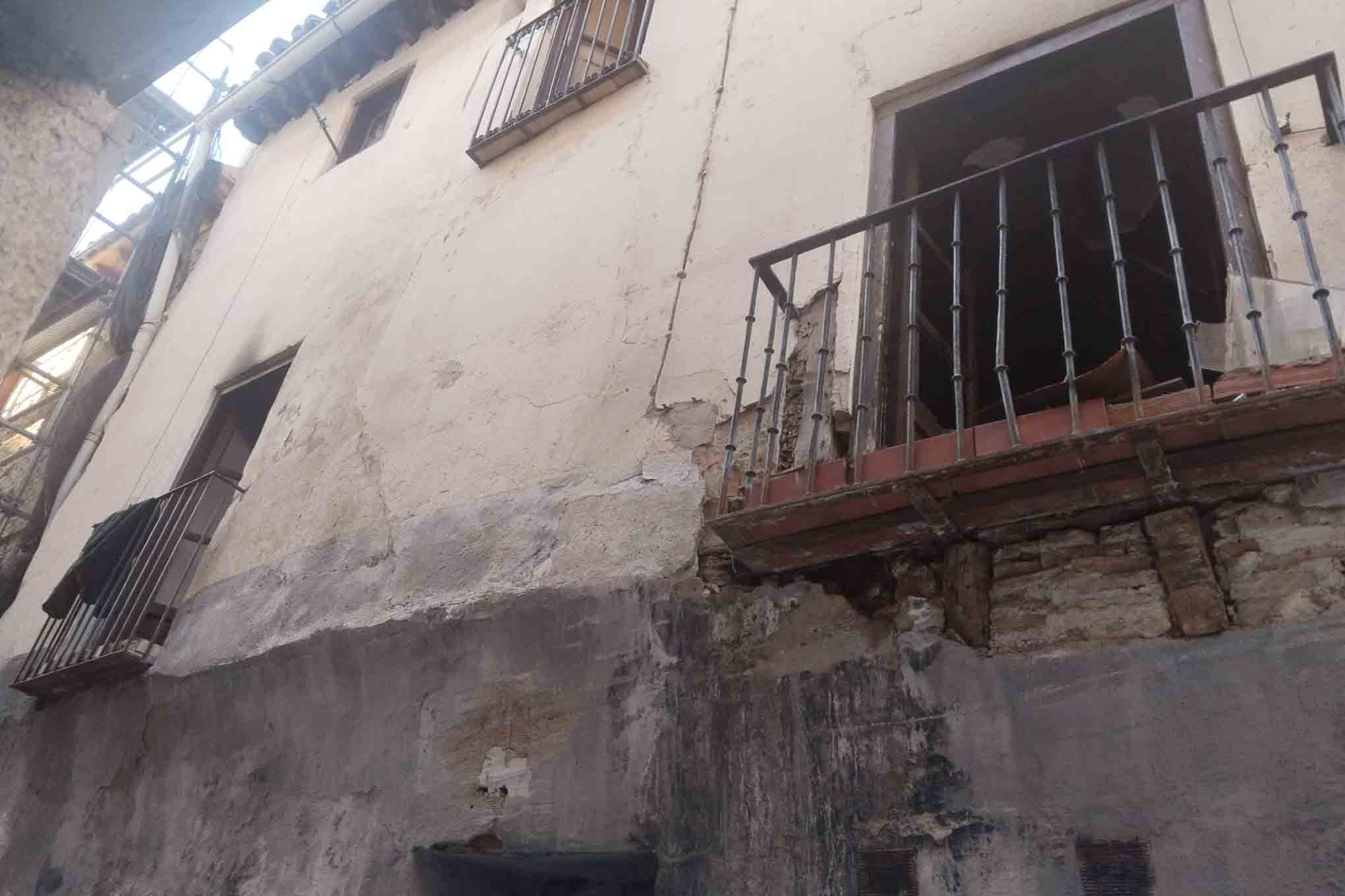 Vivienda donde se ha producido el incendio en el casco de Toledo. Foto: Rebeca Arango.