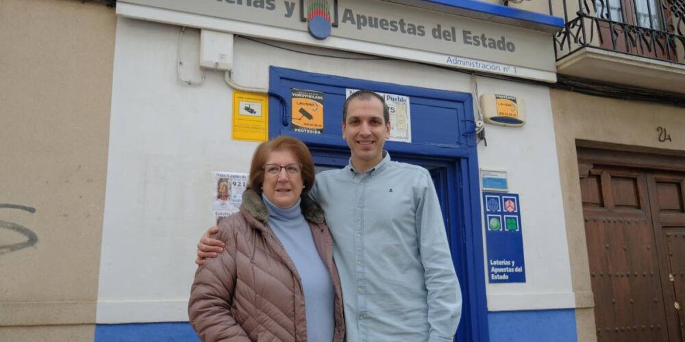 Administración de Campo de Criptana que ha repartido el quinto premio 23.112 de la Lotería. - EUROPA PRESS