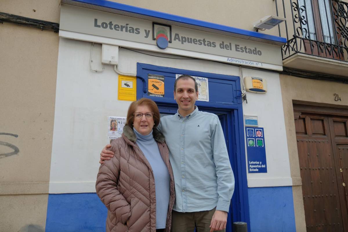 Administración de Campo de Criptana que ha repartido el quinto premio 23.112 de la Lotería. - EUROPA PRESS