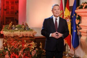 Emiliano García-Page, fotografiado durante su mensaje de Año Nuevo.