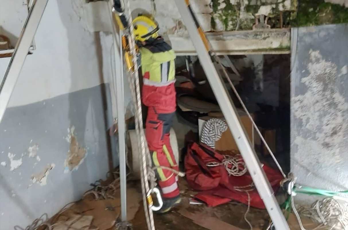 Imagen del rescate por el Consorcio Provincial de Extinción de Incendios y Salvamento.
