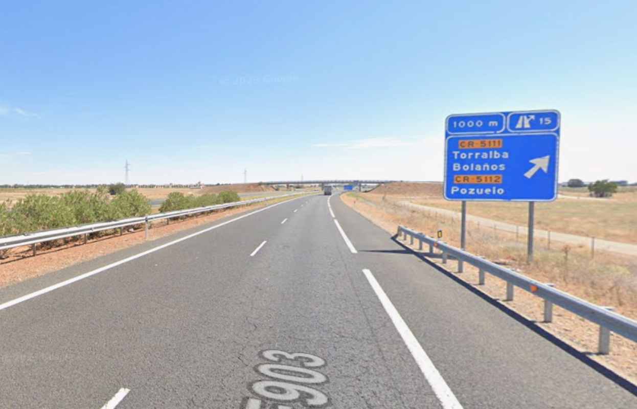 Imagen de la A-43 a su paso por Torralba de Calatrava.