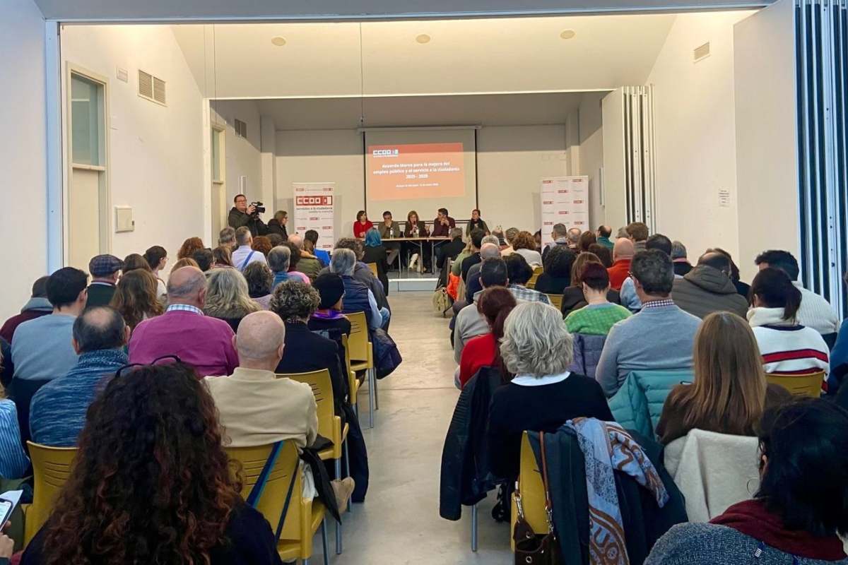 Asamblea convocada por la Federación de Servicios a la Ciudadanía de CCOO Castilla-La Mancha en Alcázar de San Juan