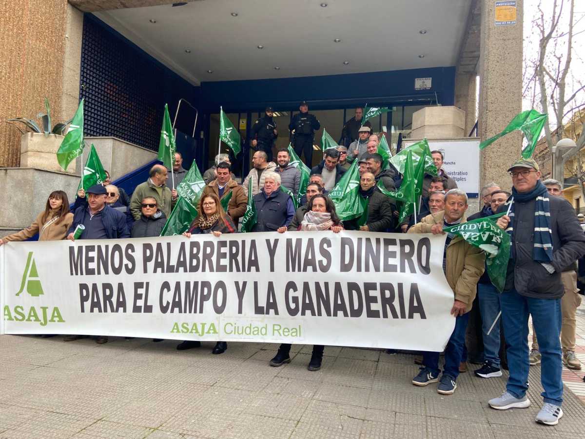 Concentración de ganaderos en Ciudad Real