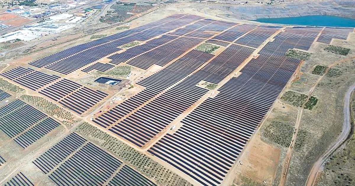 Imagen aérea de Rocinante, la planta solar de Endesa en Puertollano