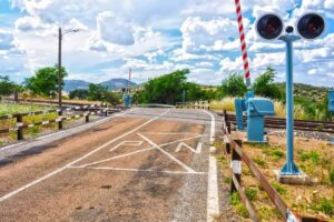 Imagen de archivo de un paso a nivel