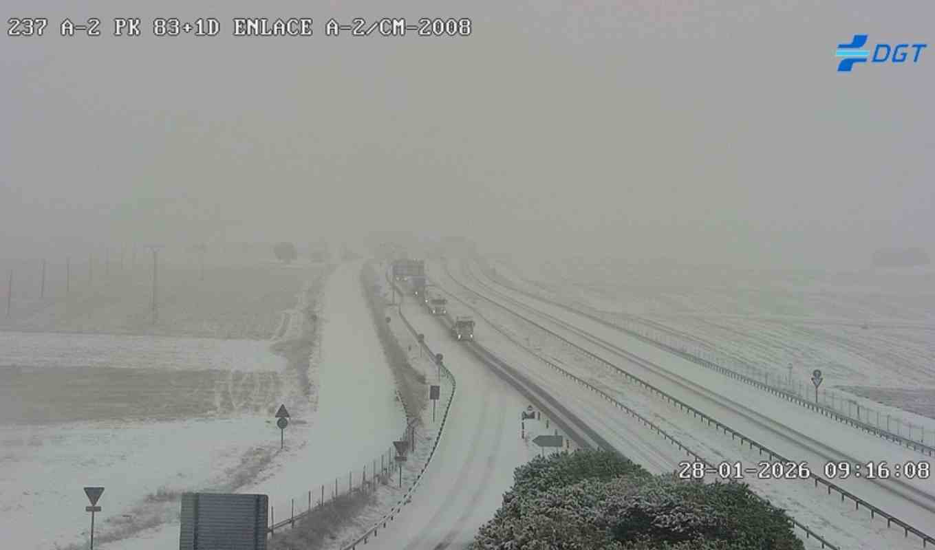 La A-2 a su paso por la provincia de Guadalajara.