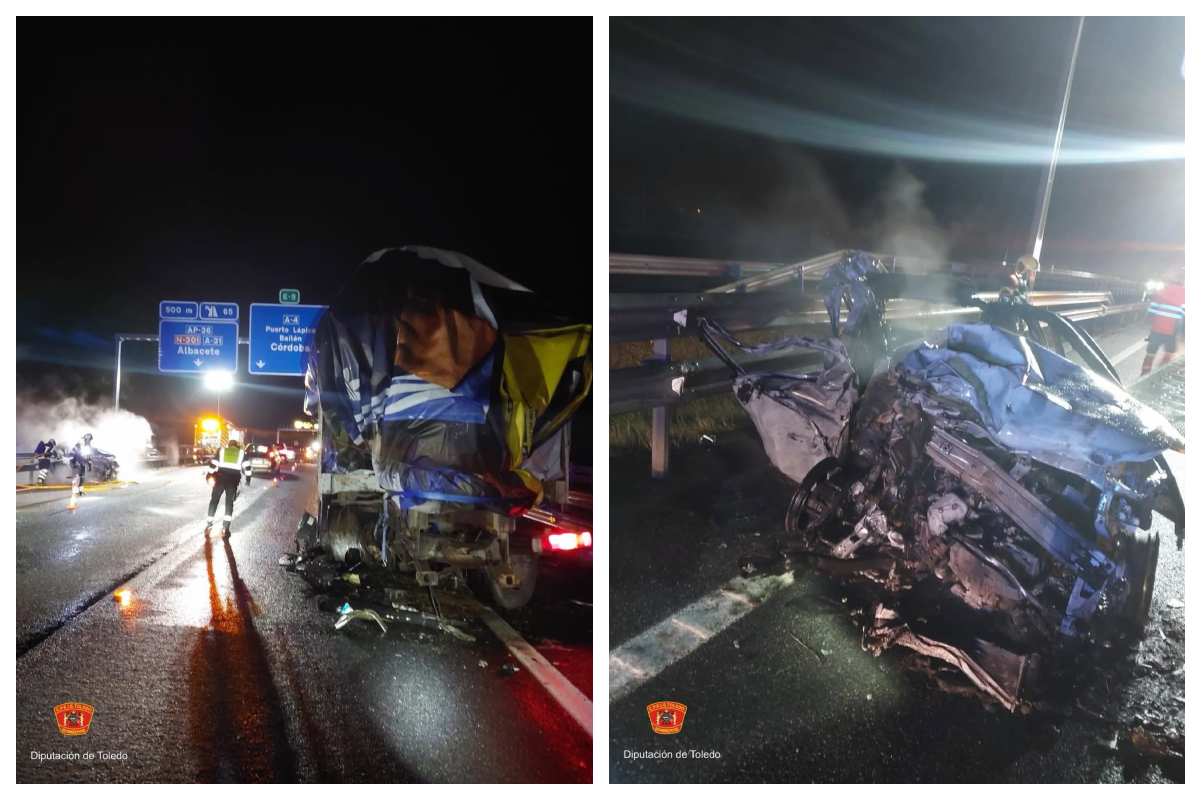 Accidente en la A-4, en Ocaña (Toledo).