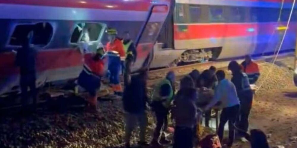 Imagen de uno de los trenes afectados en el accidente ferroviario.