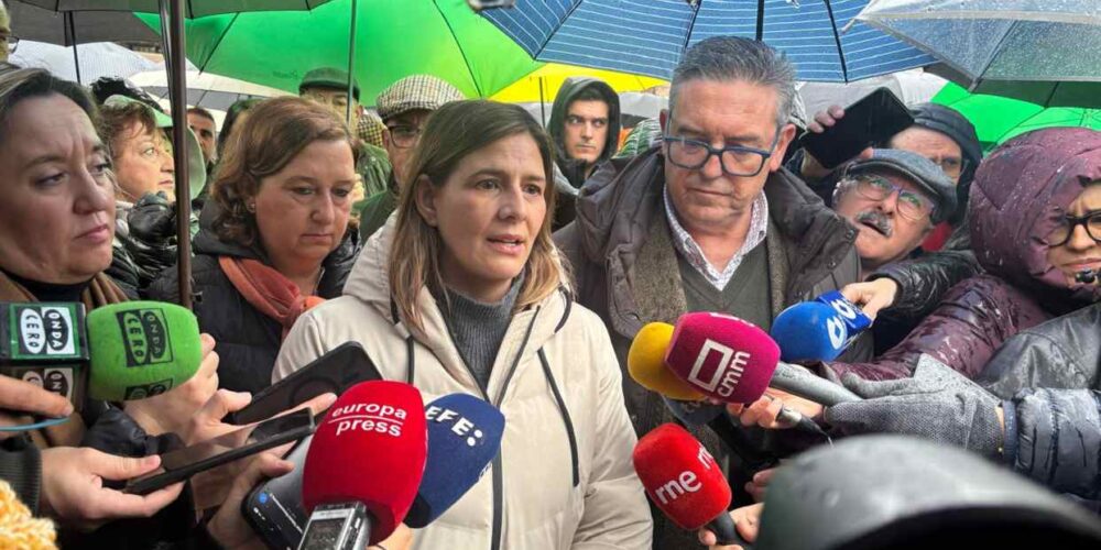 Carolina Agudo hizo declaraciones durante la manifestación del campo en Toledo.