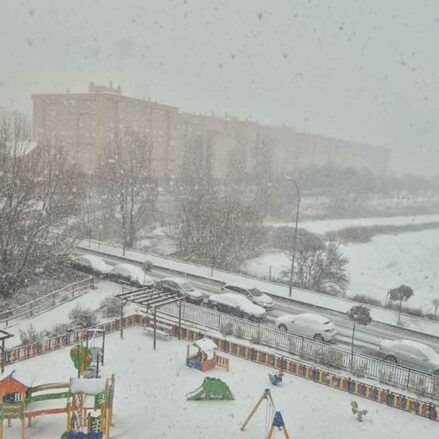 Nevada en Cuenca por la borrasca Francis.