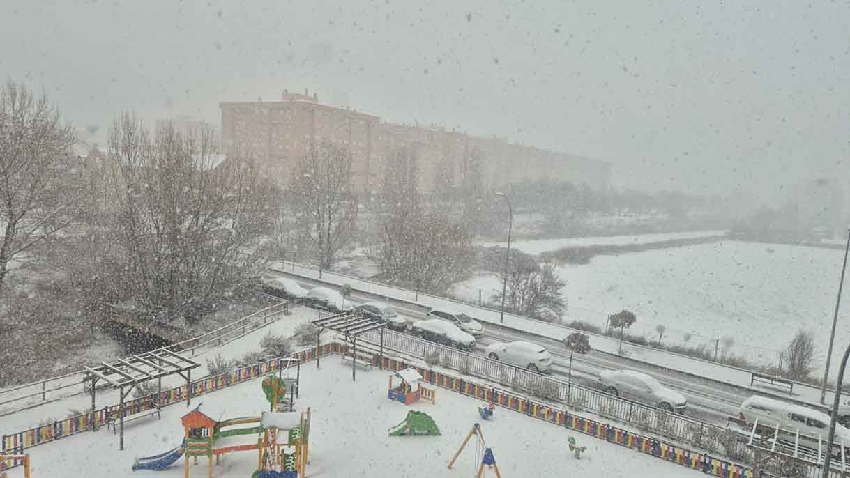 Nevada en Cuenca por la borrasca Francis.