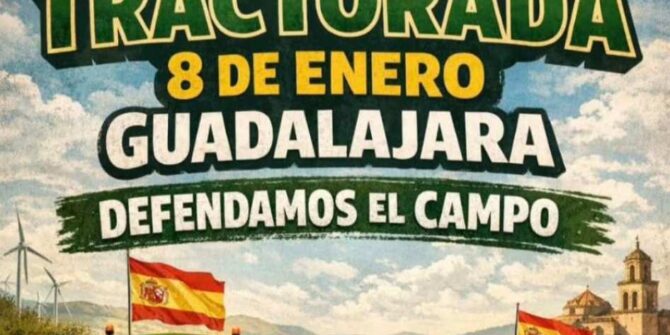 cartel tractorada Guadalajara