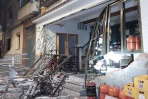 Así ha quedado el local tras la explosión. Foto: @cpeistoledo