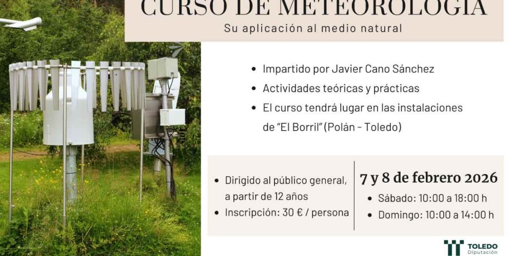 Cartel del Curso de Meteorología en el Borril.