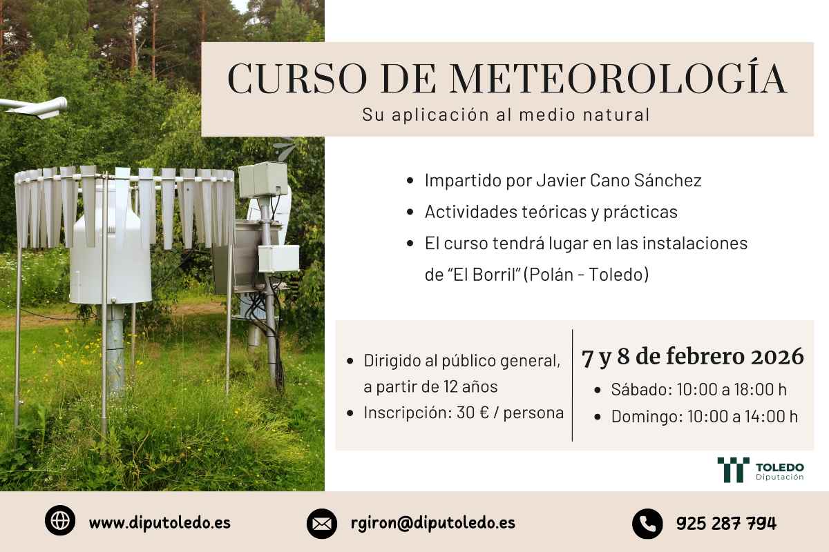 Cartel del Curso de Meteorología en el Borril.