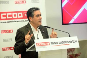 Javier Ortega, secretario general de CCOO CLM. Foto: Rebeca Arango.