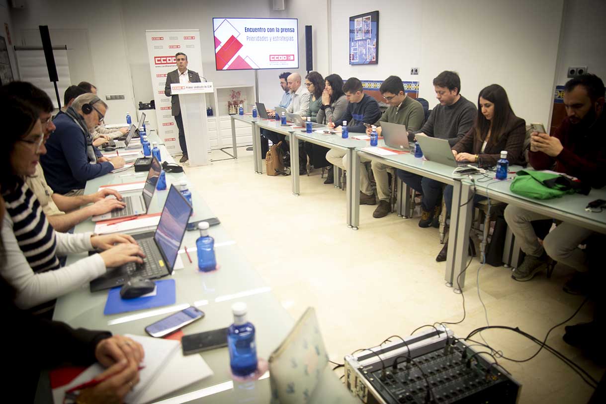 Javier Ortega, secretario general de CCOO CLM. Foto: Rebeca Arango.