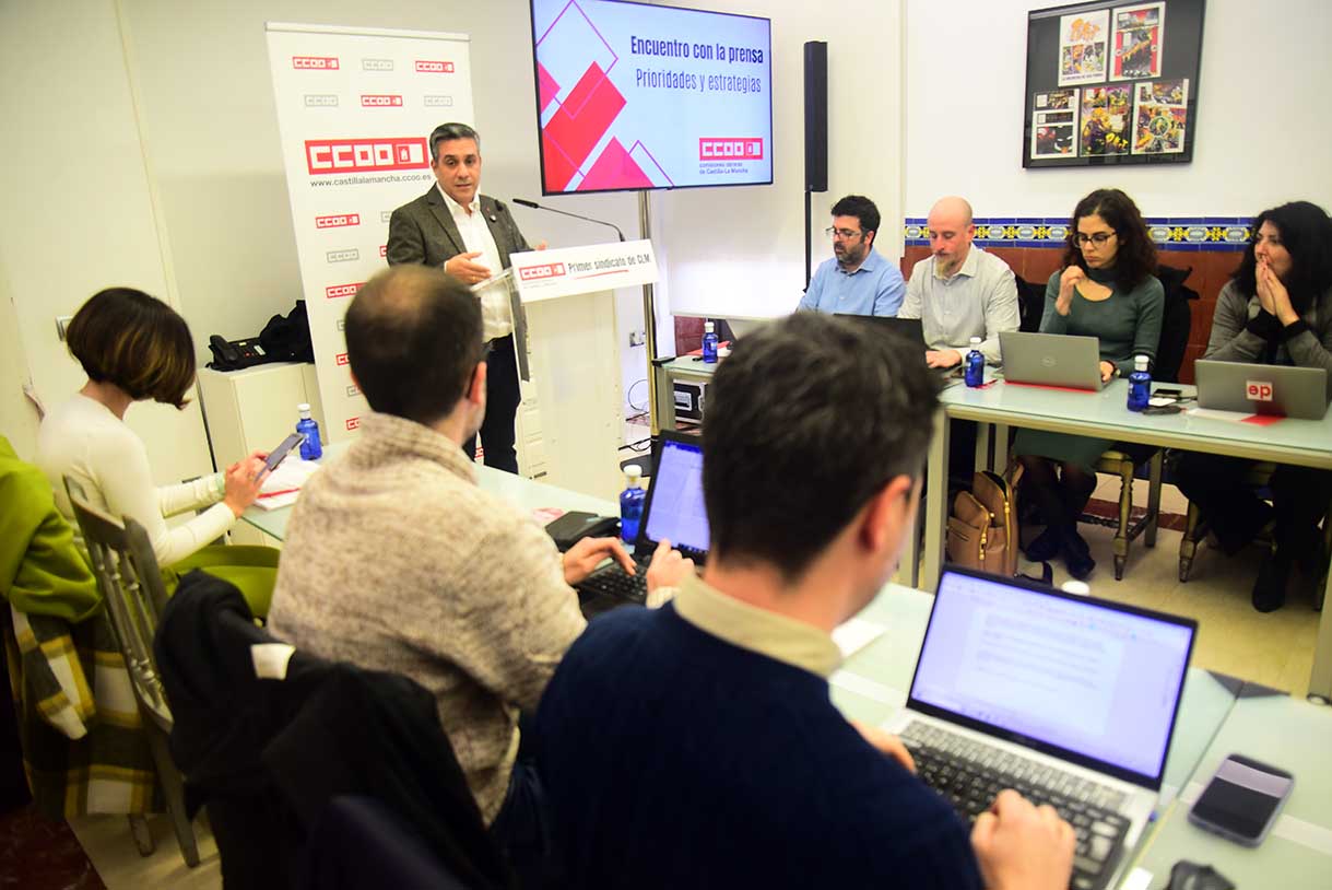 Javier Ortega, secretario general de CCOO CLM. Foto: Rebeca Arango.